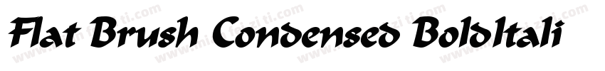 Flat Brush Condensed BoldItalic字体转换